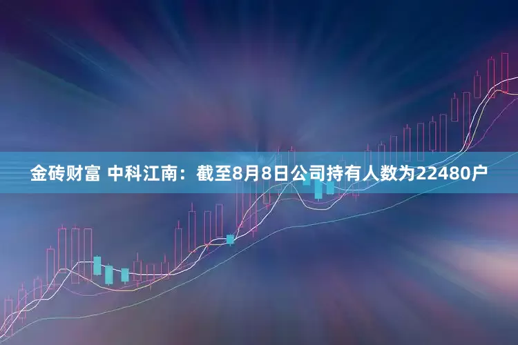 金砖财富 中科江南：截至8月8日公司持有人数为22480户